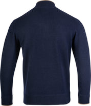 Lammullströja Half-Zip - Marinblå