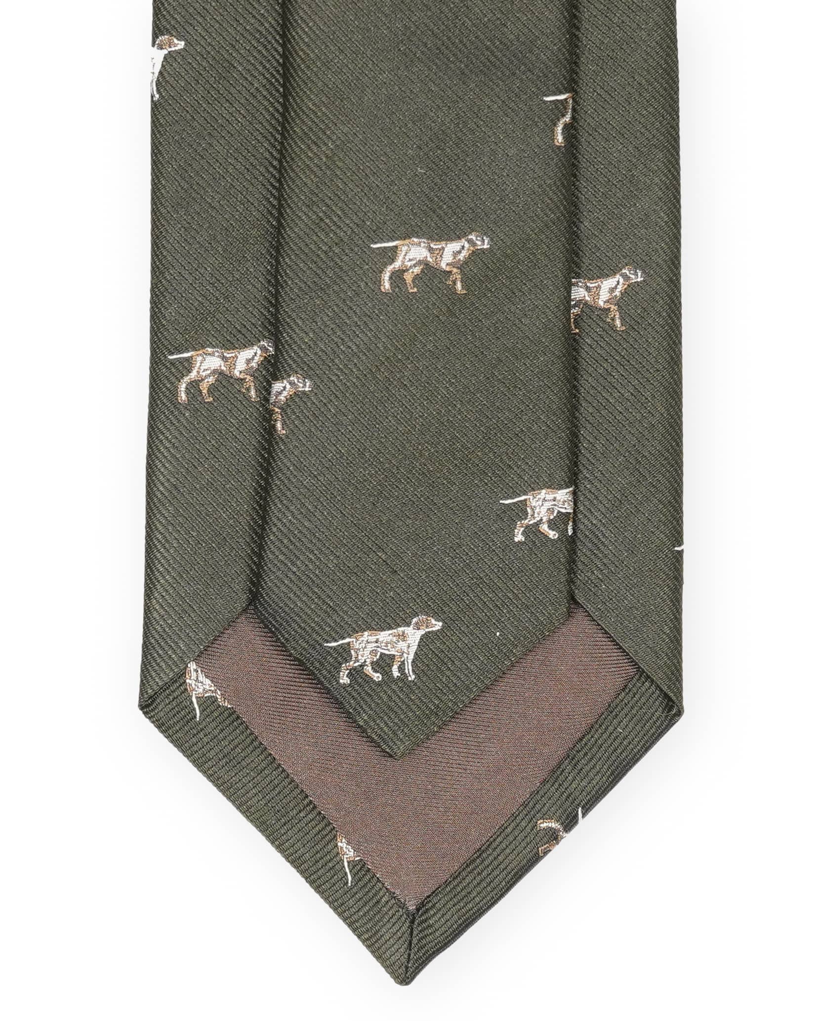 Jaktslips i silke - Motiv av hundar