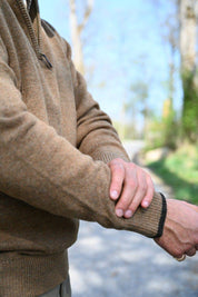 Lammullströja Half-Zip - Beige - Jaktstil.se