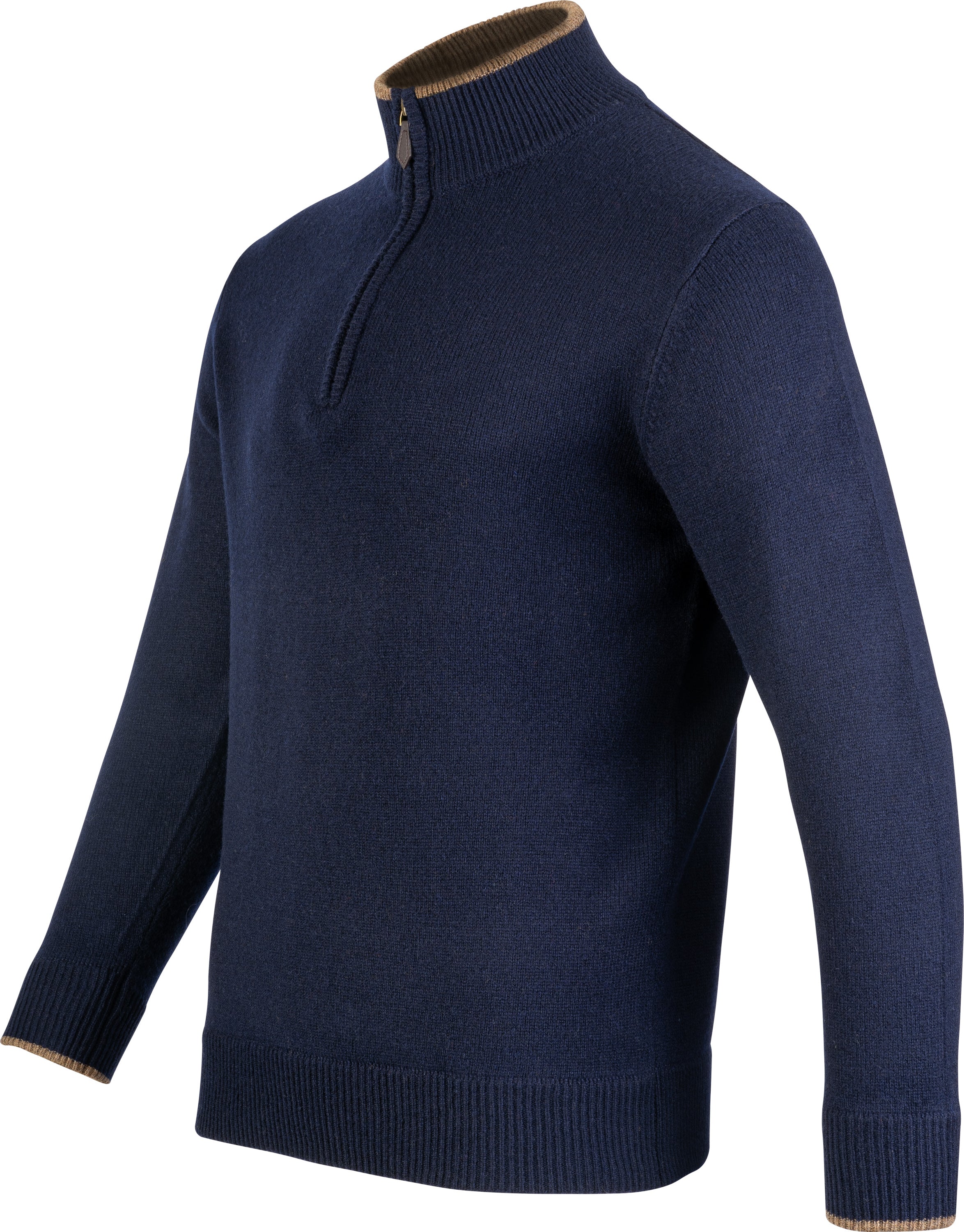 Lammullströja Half-Zip - Marinblå