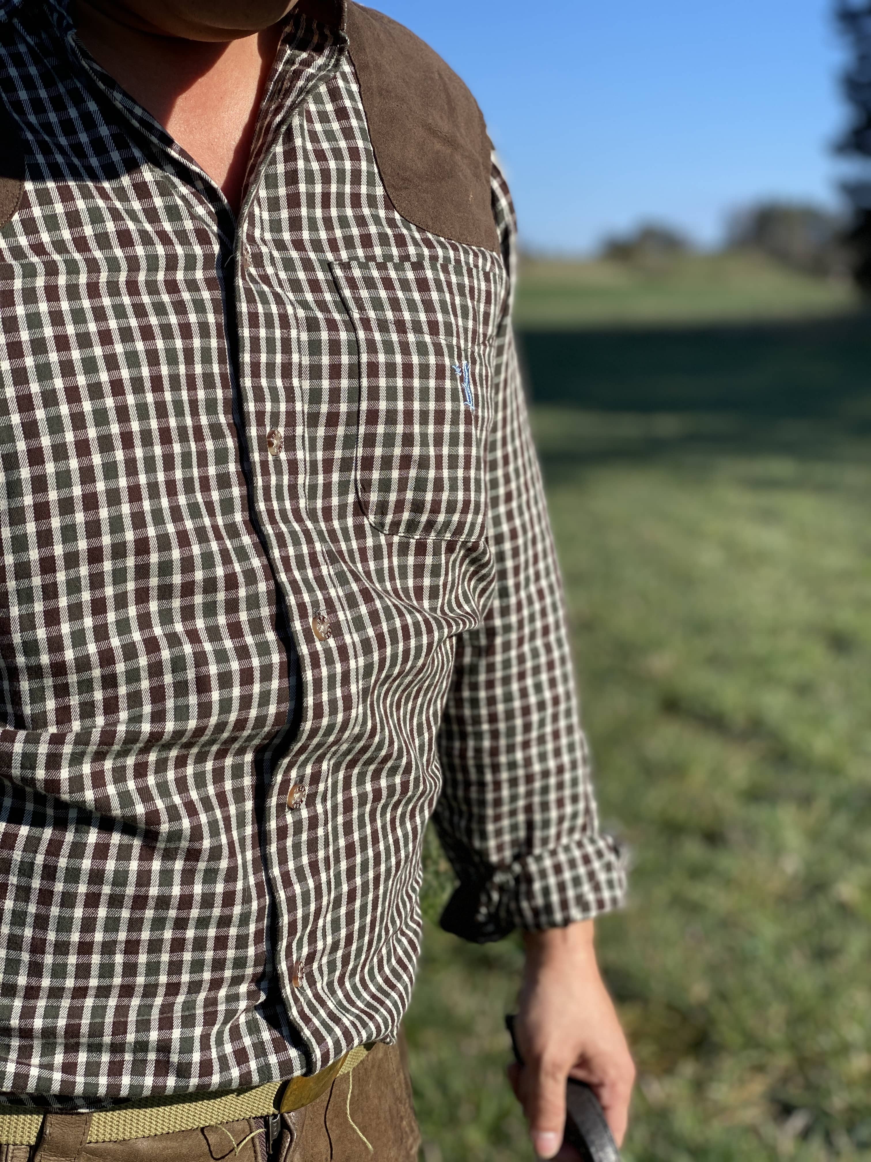 Sologne - Grön Rutig Jaktskjorta