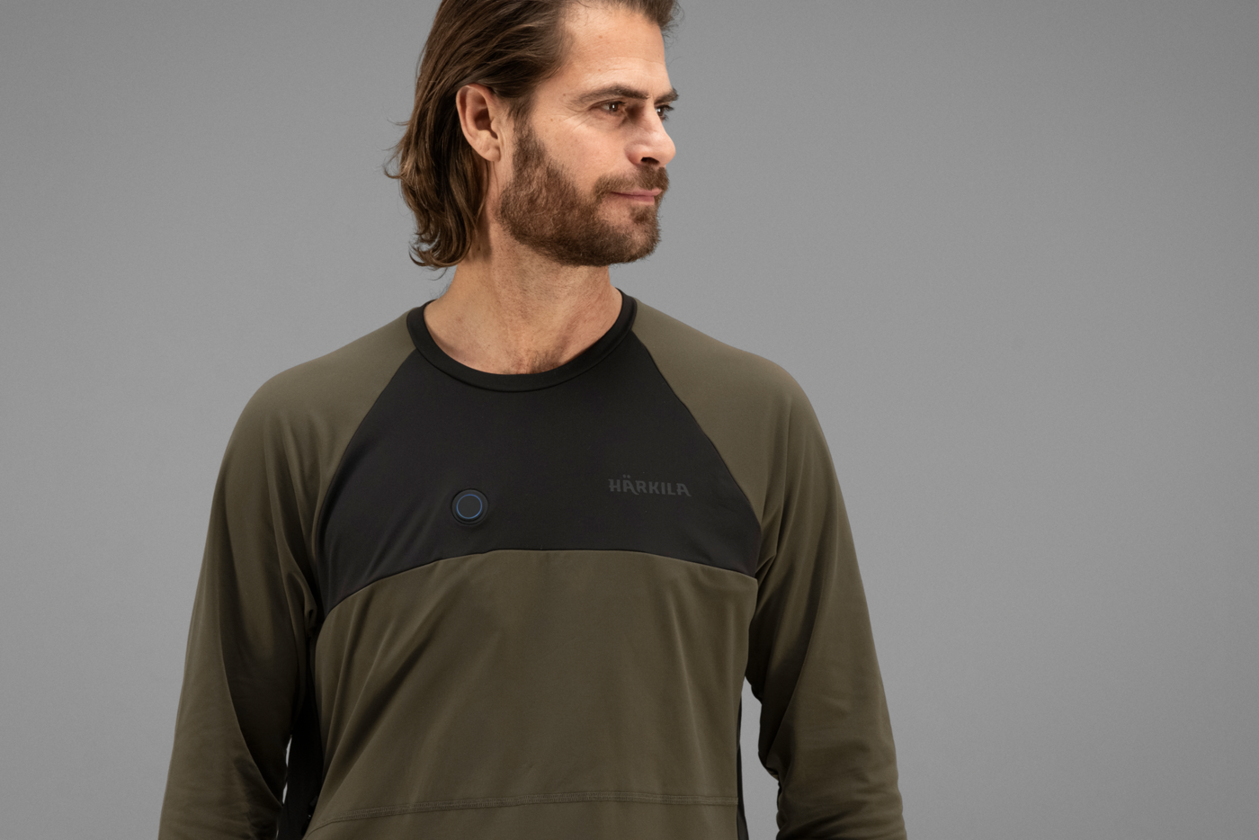 Härkila Heat L/S T-shirt Willow Green/Black