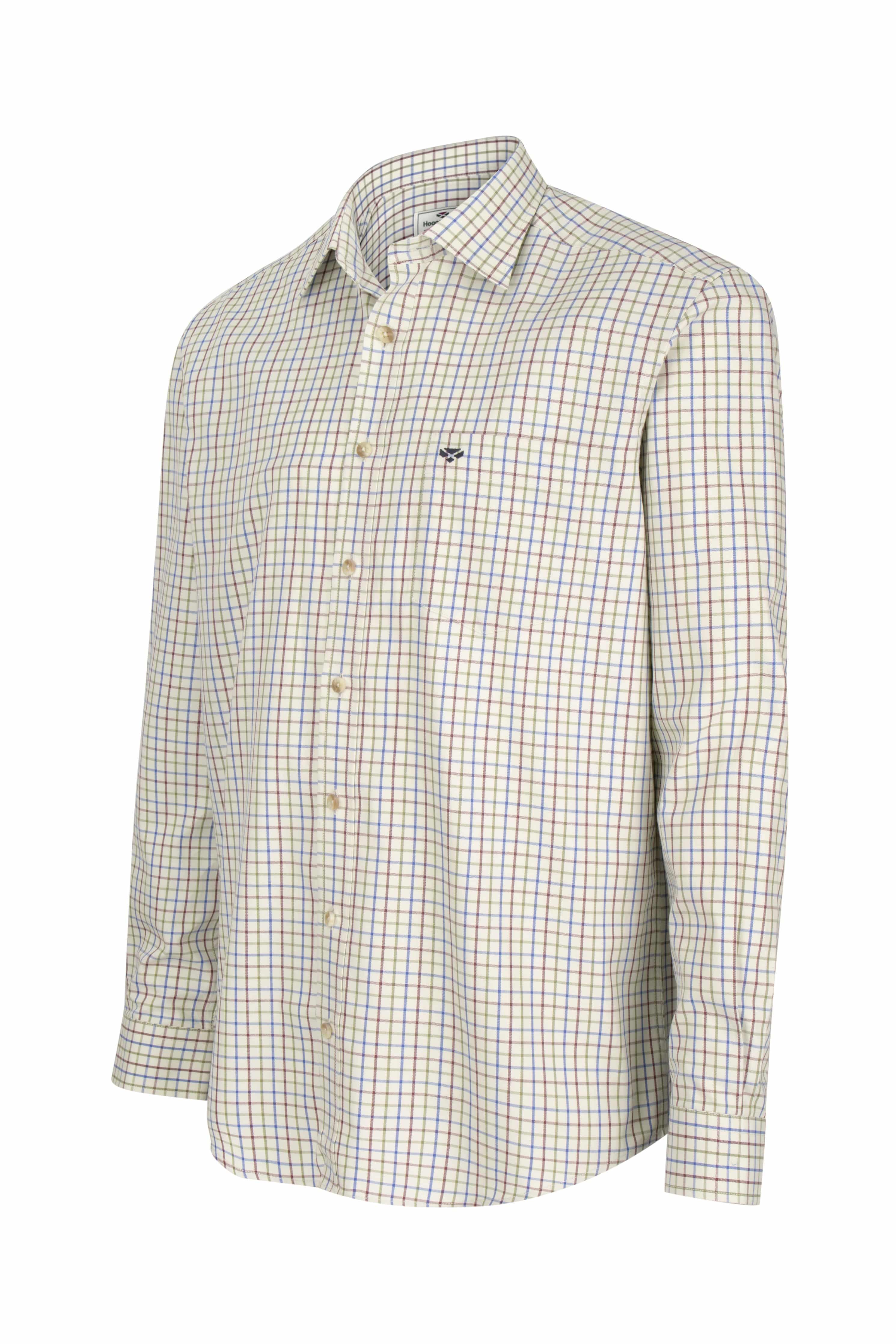 Inverness - Tattersallskjorta Vinröd/Blå/Grön - Hoggs of Fife