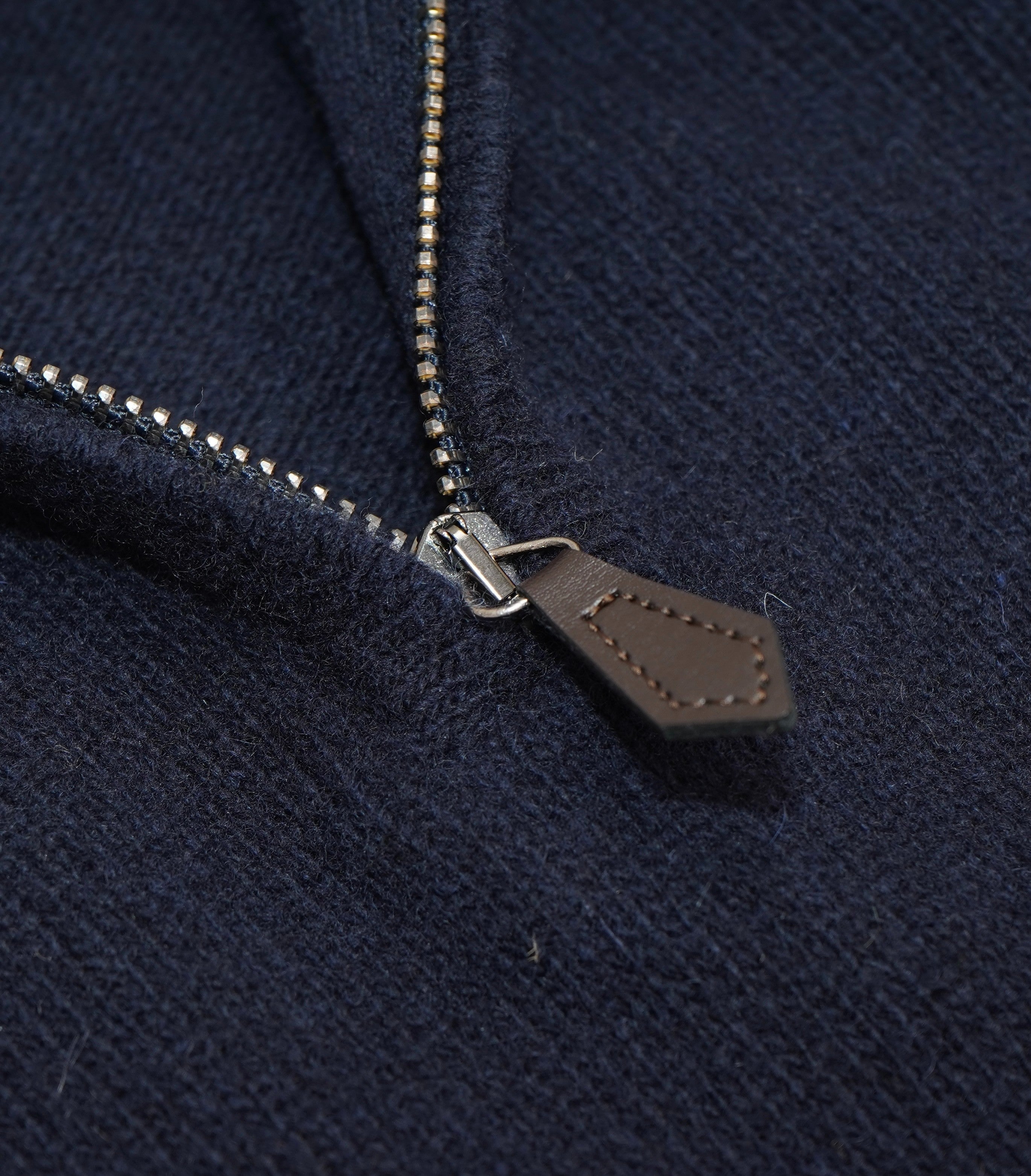 Half-zip - Navy Lammullströja