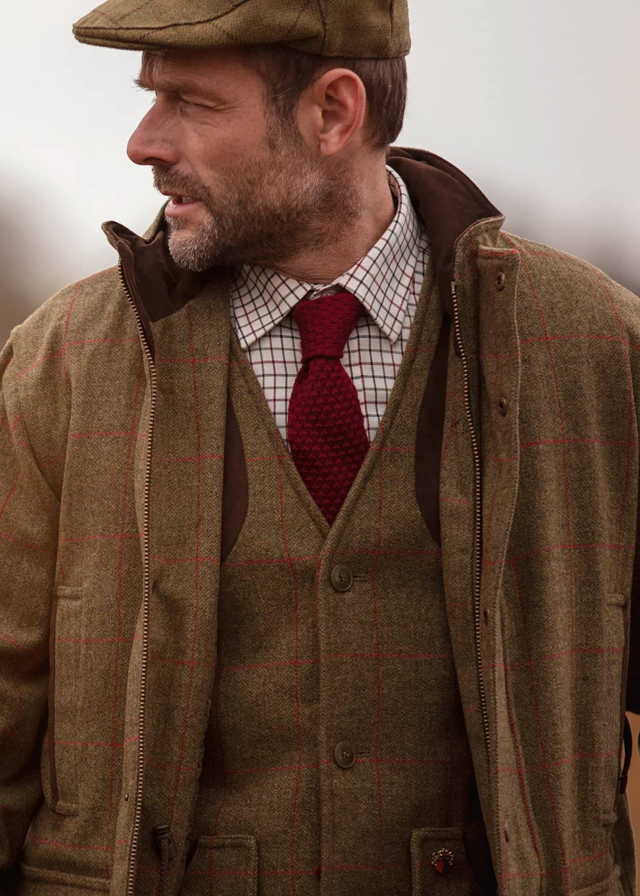 Combrook Jaktväst i Tweed - Sage