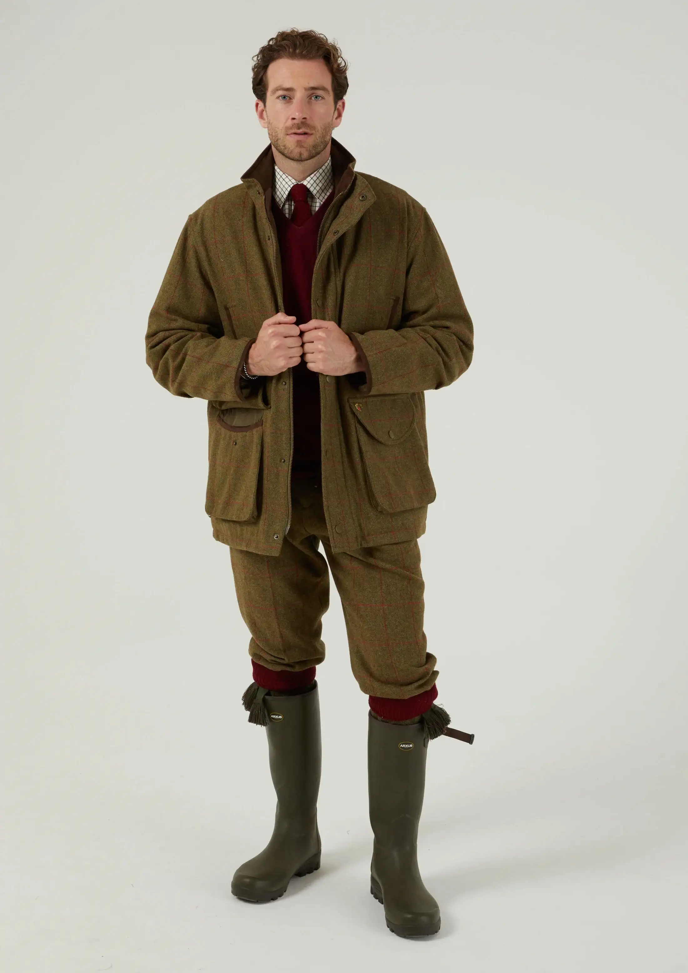 Combrook Field Coat Sage - Tweedjacka Herr