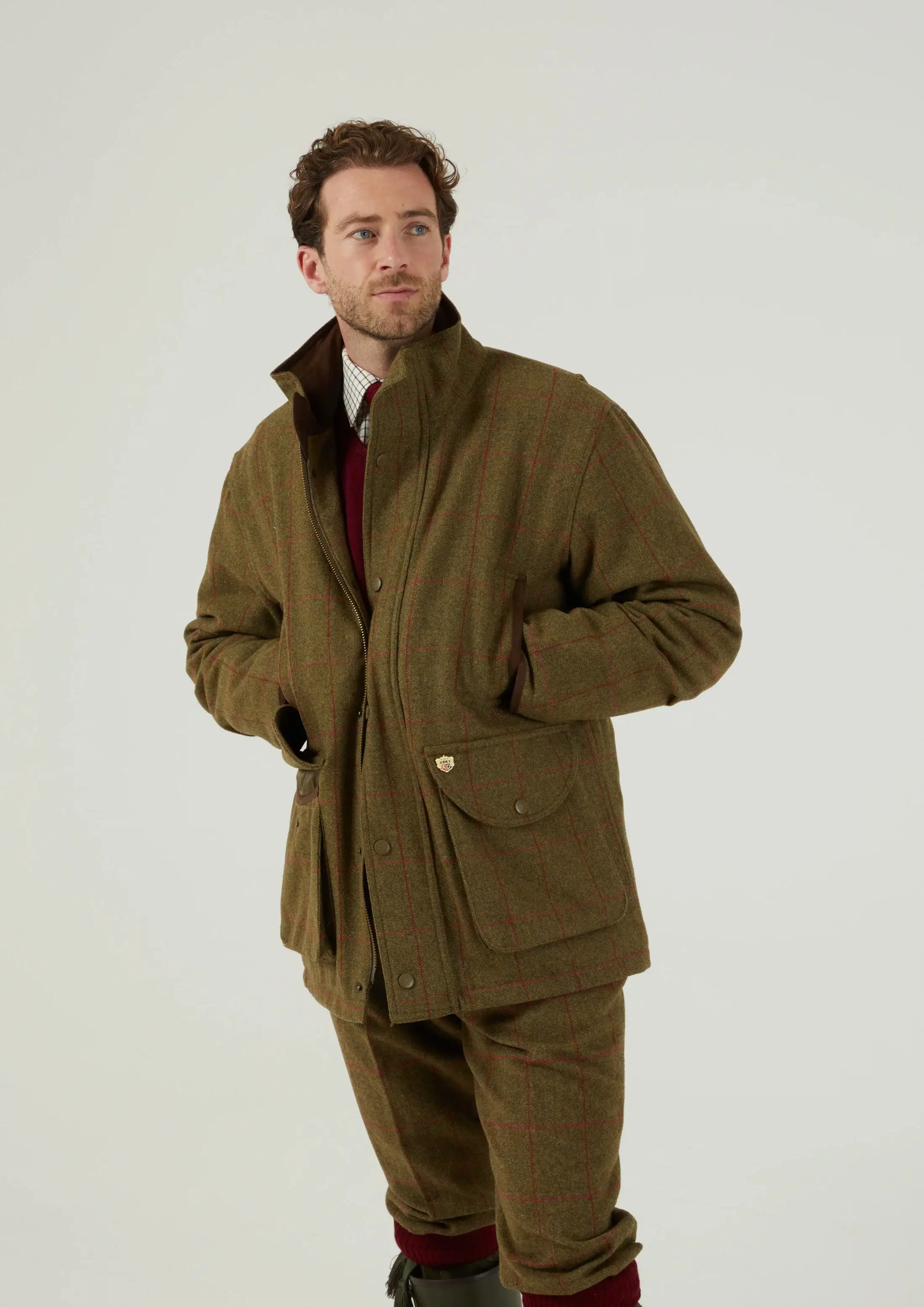 Combrook Field Coat Sage - Tweedjacka Herr