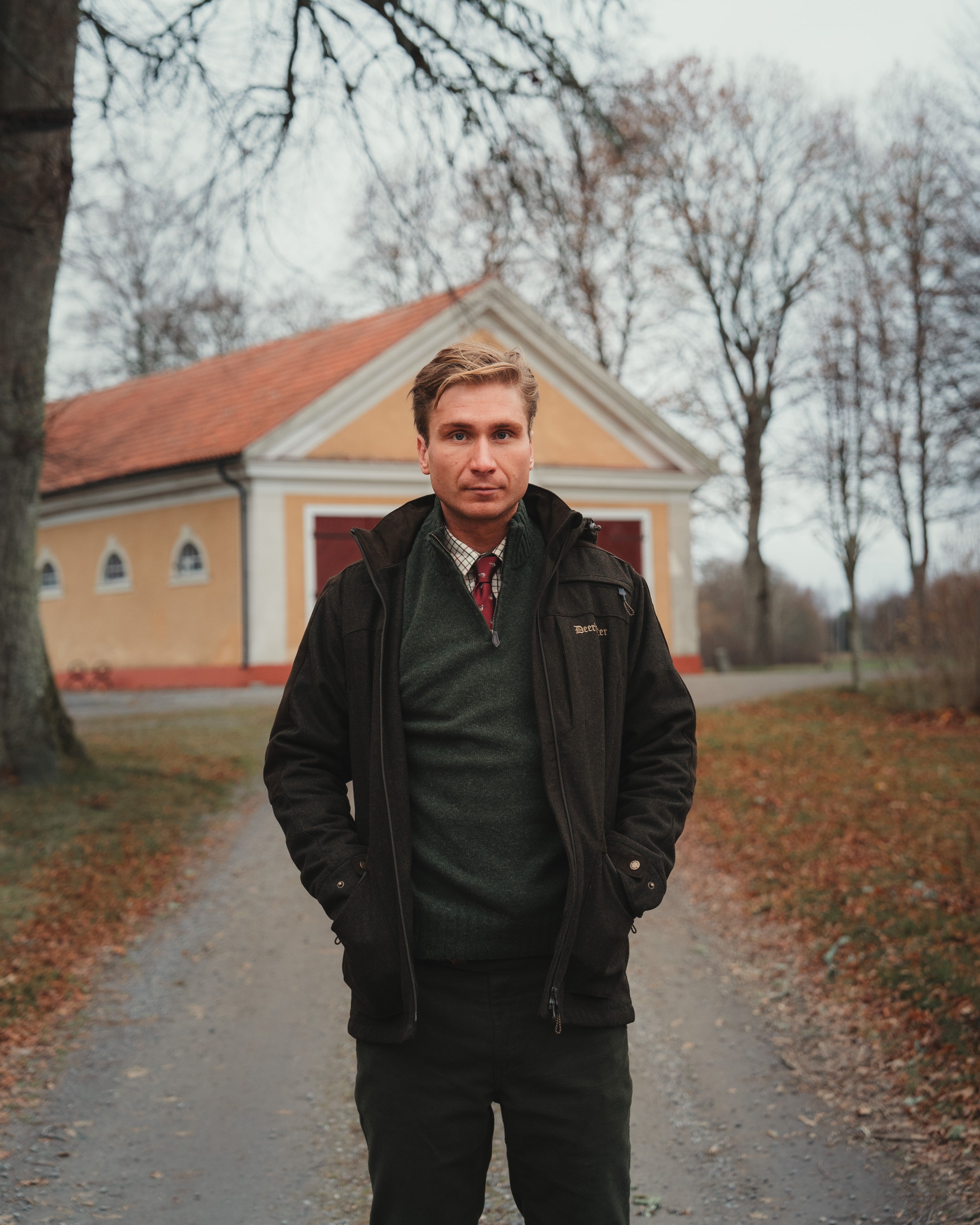 Half-zip jakt herr Grön