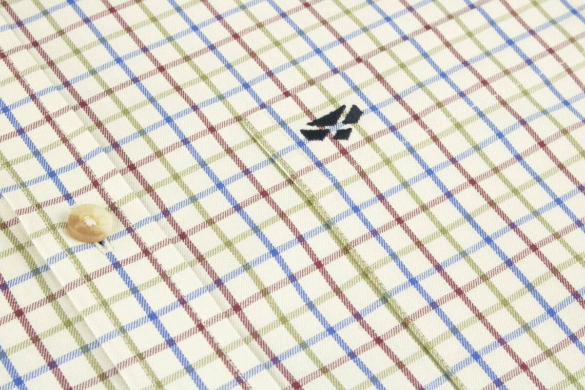 Inverness - Tattersallskjorta Vinröd/Blå/Grön - Hoggs of Fife