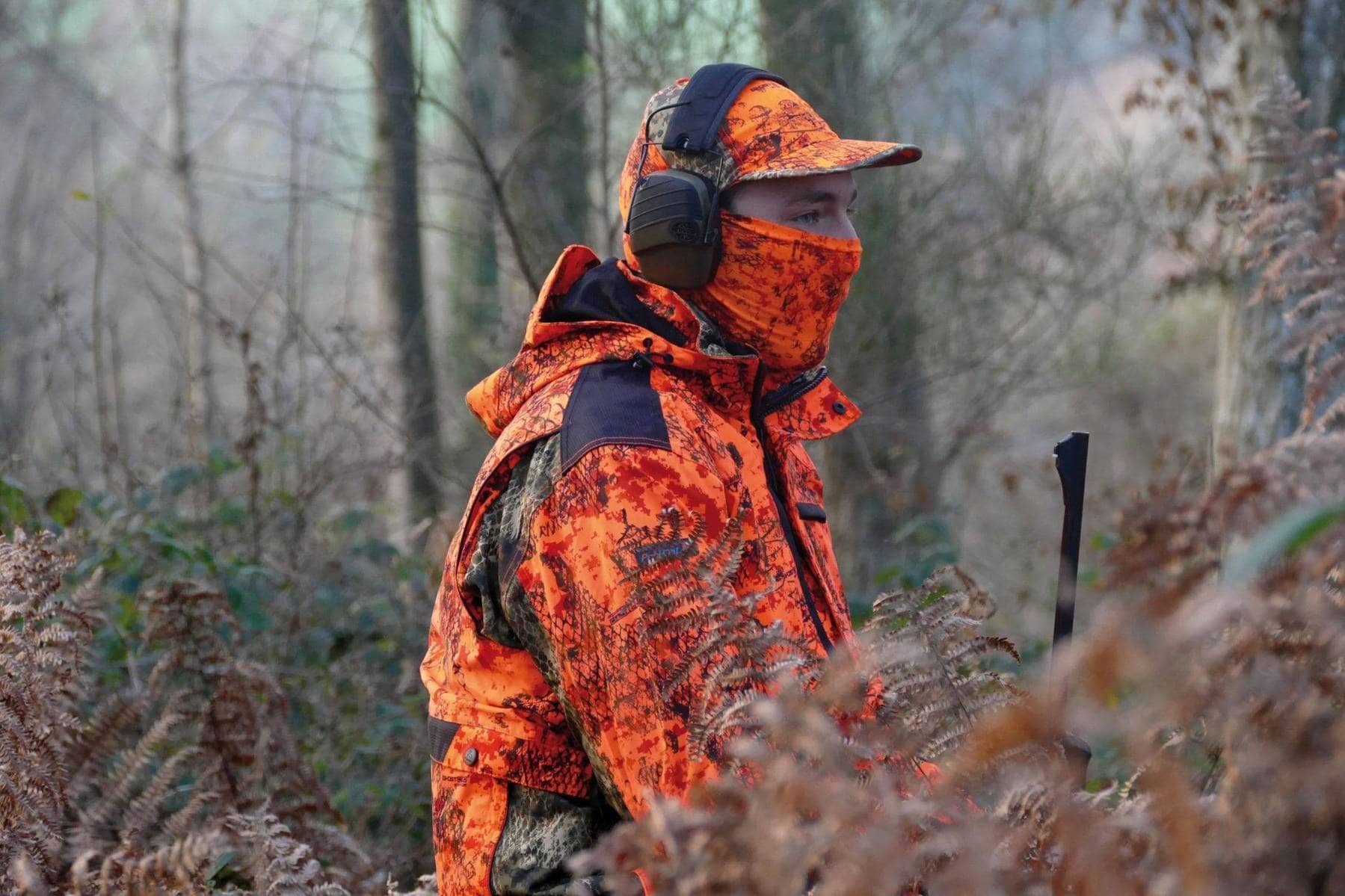 Orangefarbene Jagdjacke - für Frauen, Männer und Kinder