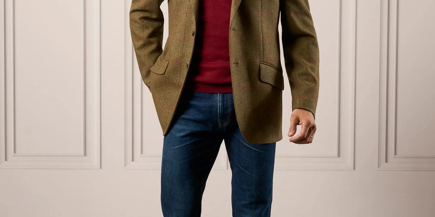 Combrook Mens Blazer Sage - Tweedkavaj Herr