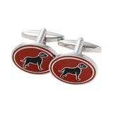 Dog Cufflinks - Burgundy Manschettknappar