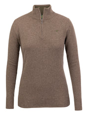 Tyne Zip Neck Lammullströja Dam - Camel