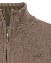 Tyne Zip Neck Lammullströja Dam - Camel