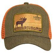 Laksen Deer Horizon Mesh Cap - Olive/Burnt Orange