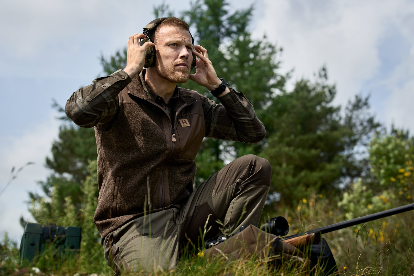 Kalix Fleeceväst - Willow Green/Shadow Brown