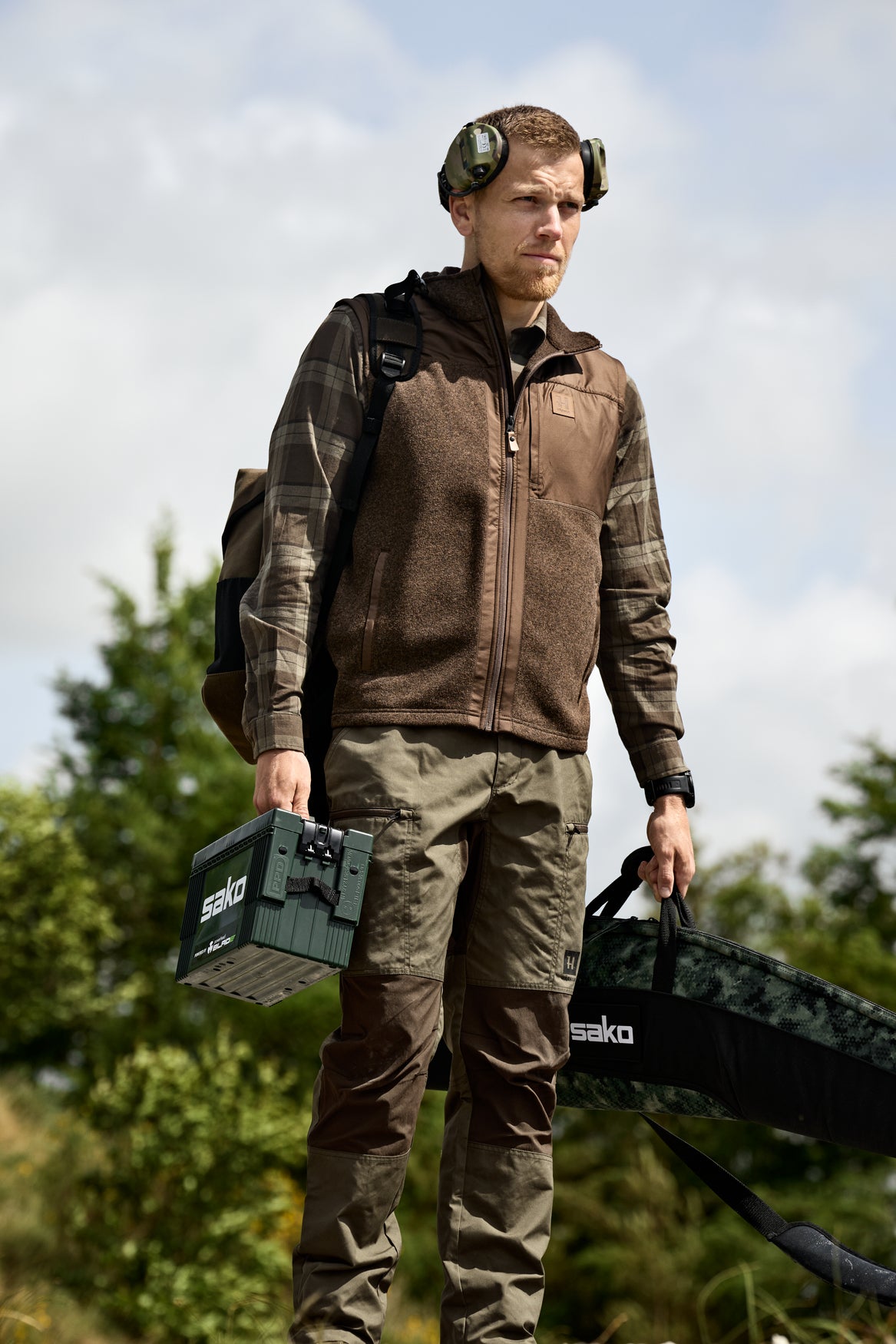 Kalix Fleeceväst - Willow Green/Shadow Brown