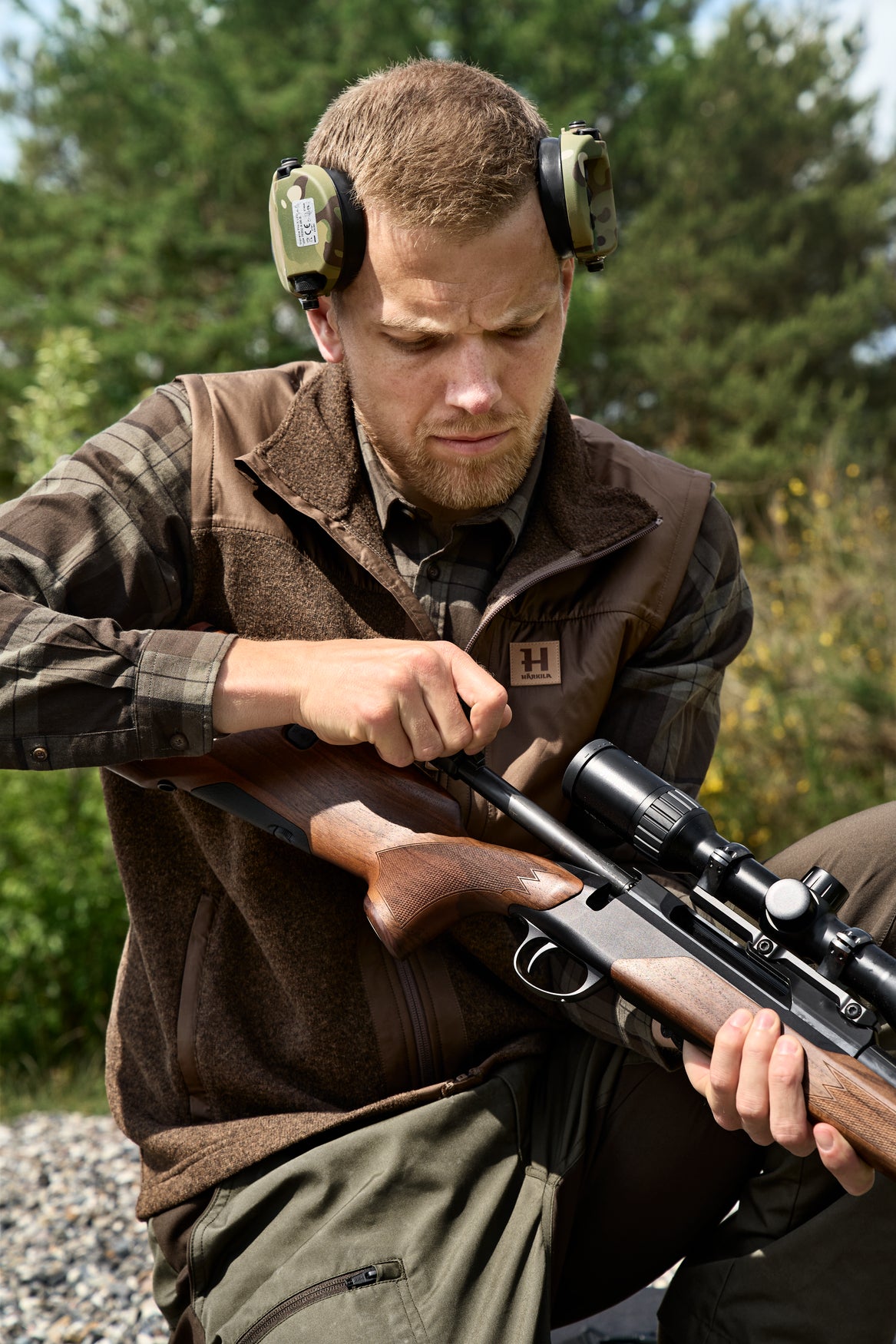 Kalix Fleeceväst - Willow Green/Shadow Brown