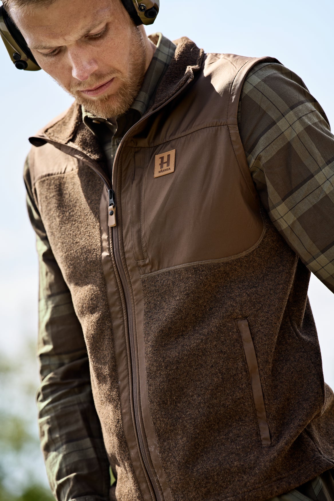 Kalix Fleeceväst - Willow Green/Shadow Brown