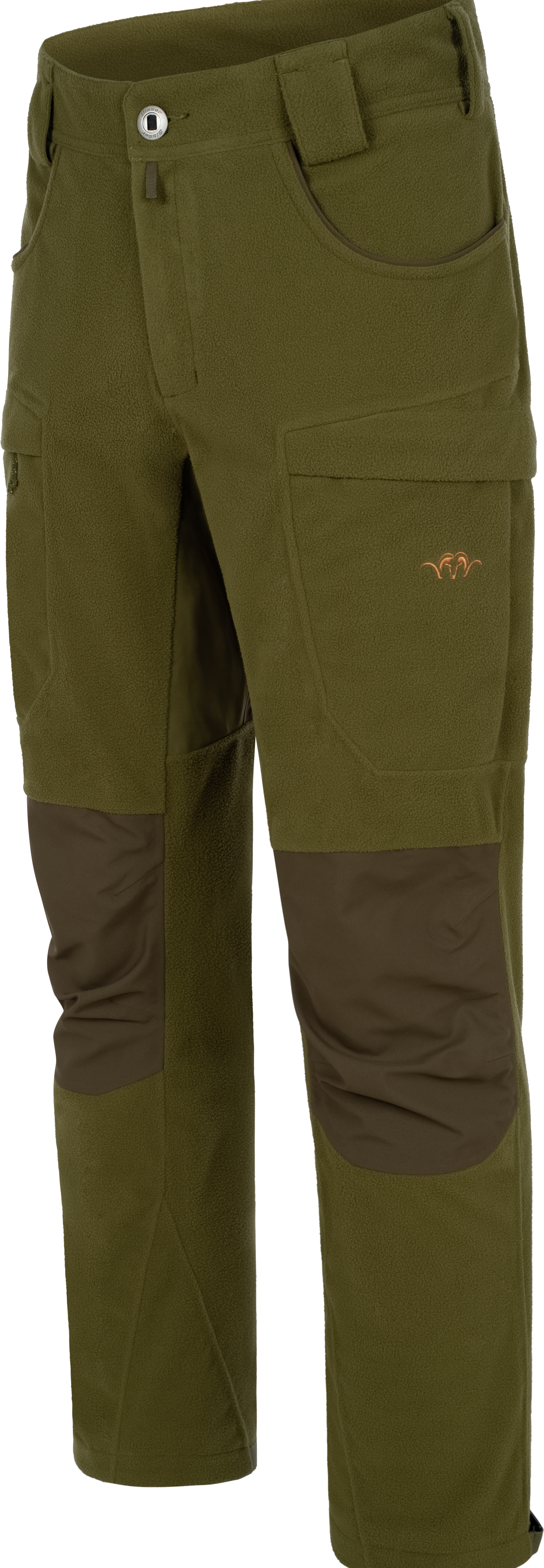 Blaser Silence 2L Trousers Dark Olive/Dark Brown vänster sida