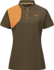 Blaser Women's Polo Shirt Shooting Patch - Brown/Orange
