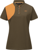 Women's Polo Shirt Shooting Patch - Brown/Orange