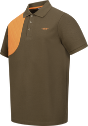 Blaser Men's Polo Shirt Shooting Patch - Brown/Orange