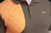 Blaser Men's Polo Shirt Shooting Patch - Brown/Orange