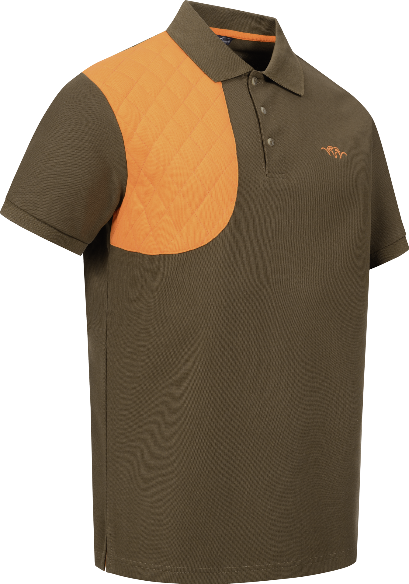 Blaser Men's Polo Shirt Shooting Patch - Brown/Orange