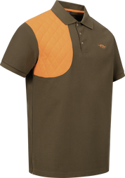 Blaser Men's Polo Shirt Shooting Patch - Brown/Orange