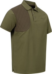 Blaser Men's Polo Shirt Shooting Patch - Dark Olive/Brown