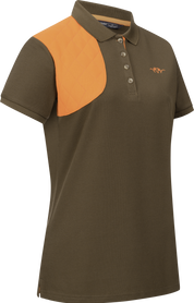 Blaser Women's Polo Shirt Shooting Patch - Brown/Orange