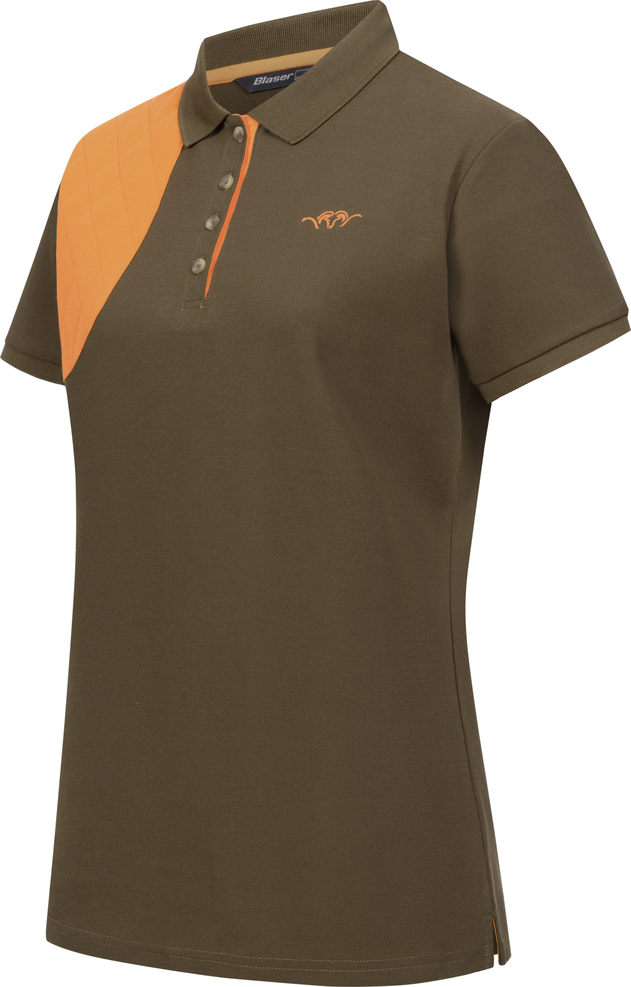 Blaser Women's Polo Shirt Shooting Patch - Brown/Orange