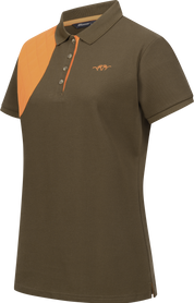 Blaser Women's Polo Shirt Shooting Patch - Brown/Orange