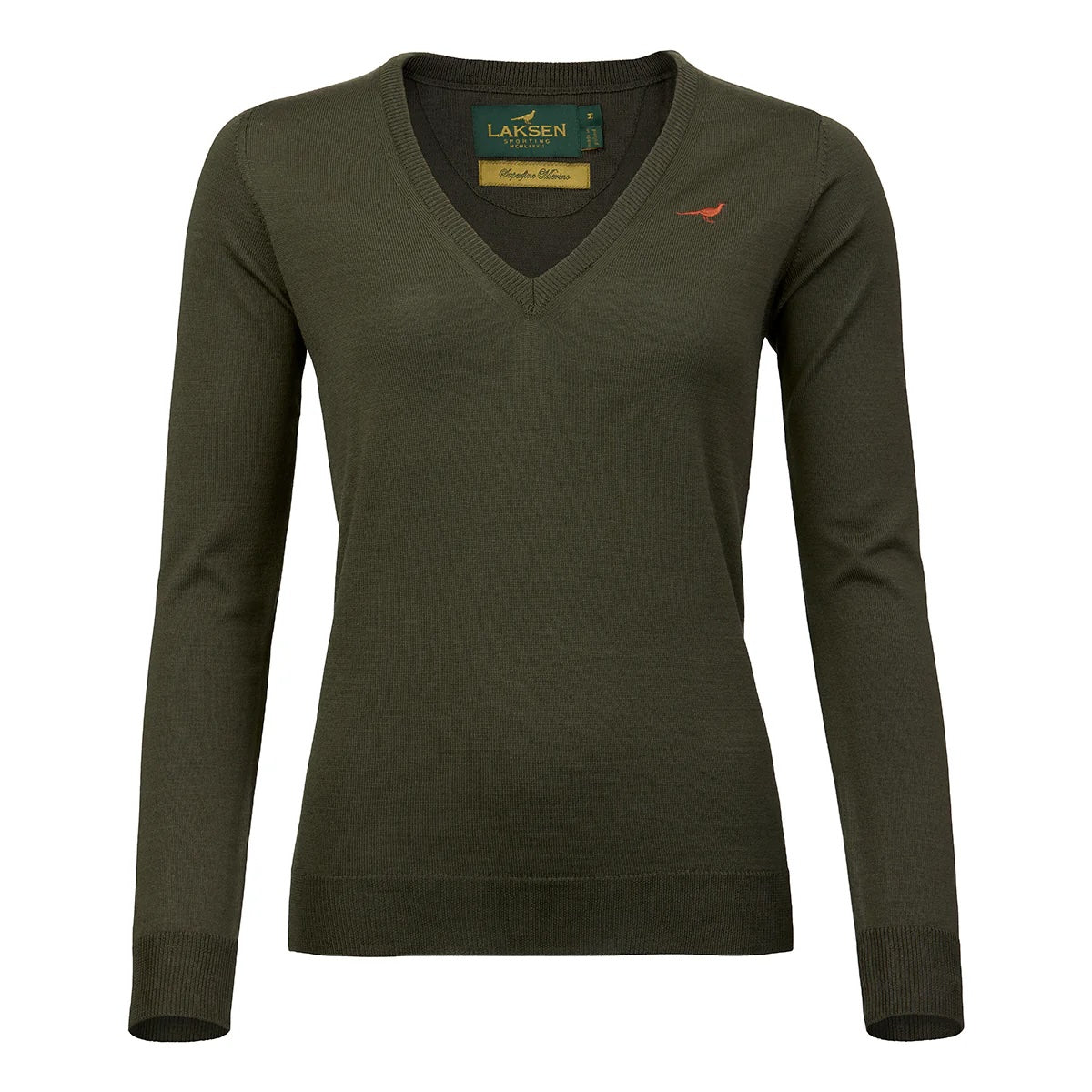 Camilla V-neck Merino Sweater - Olive