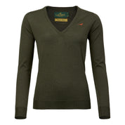 Camilla V-neck Merino Sweater - Olive