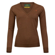 Camilla V-neck Merino Sweater - Rum
