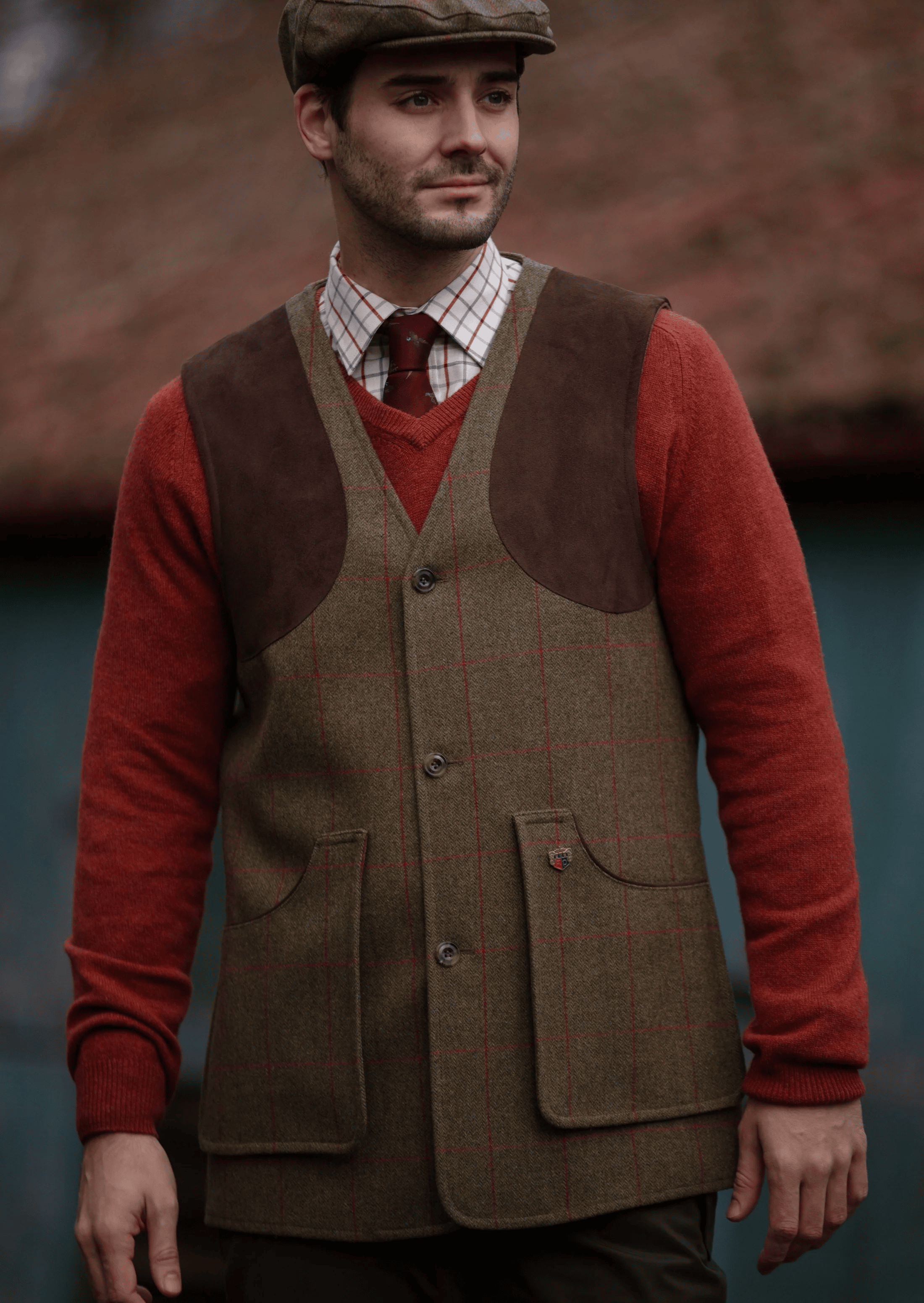 Combrook Jaktväst i Tweed - Sage
