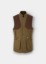 Combrook Shooting Gilet i Tweed - Sage