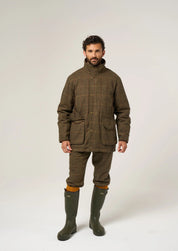 Men's Tweed Jacket - Combrook Teak Shooting Field Coat