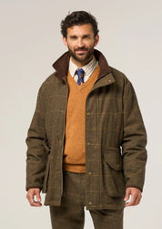 Men's Tweed Jacket - Combrook Teak Shooting Field Coat