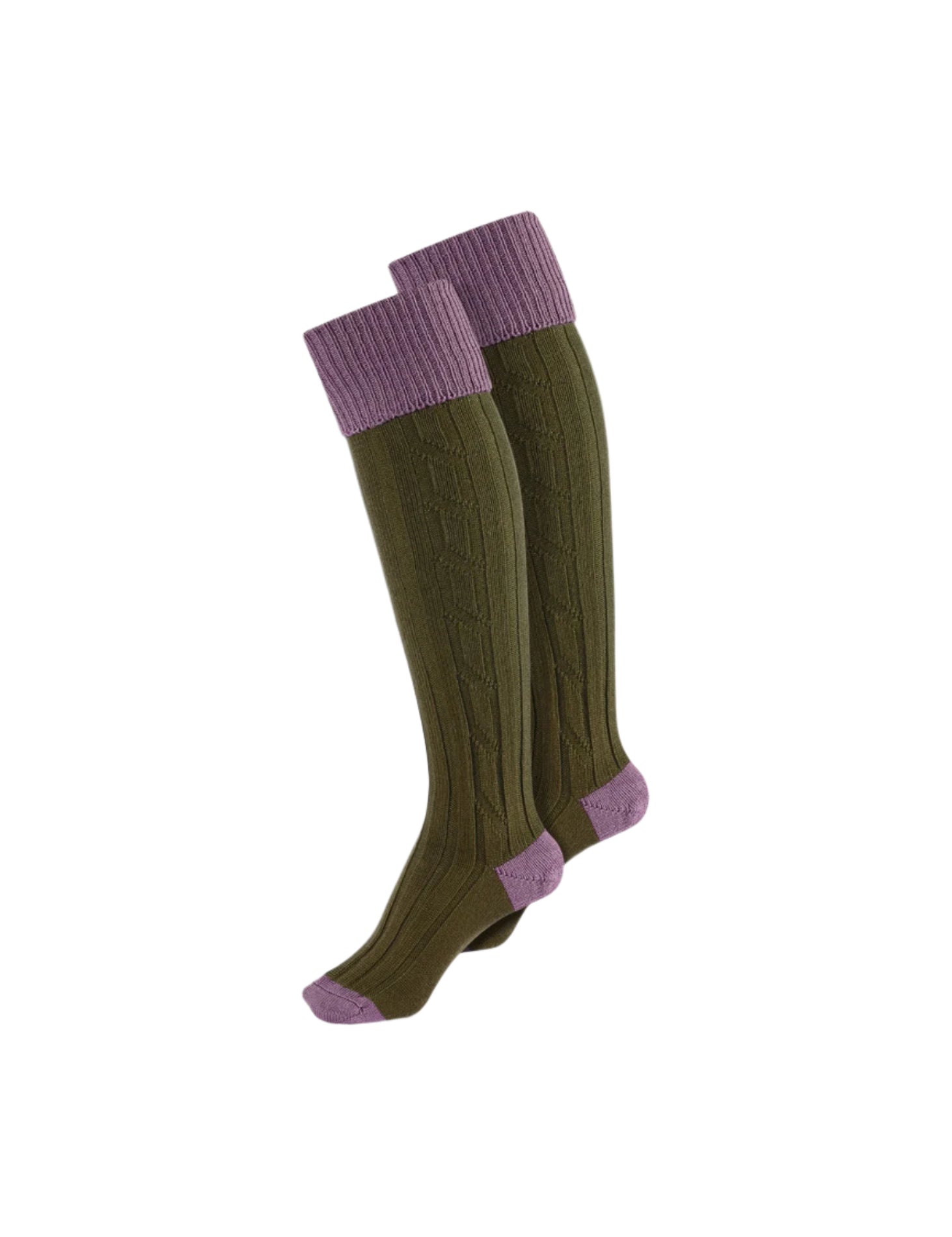 Combrook Lilac & Olive - Jaktstrumpor i Ull