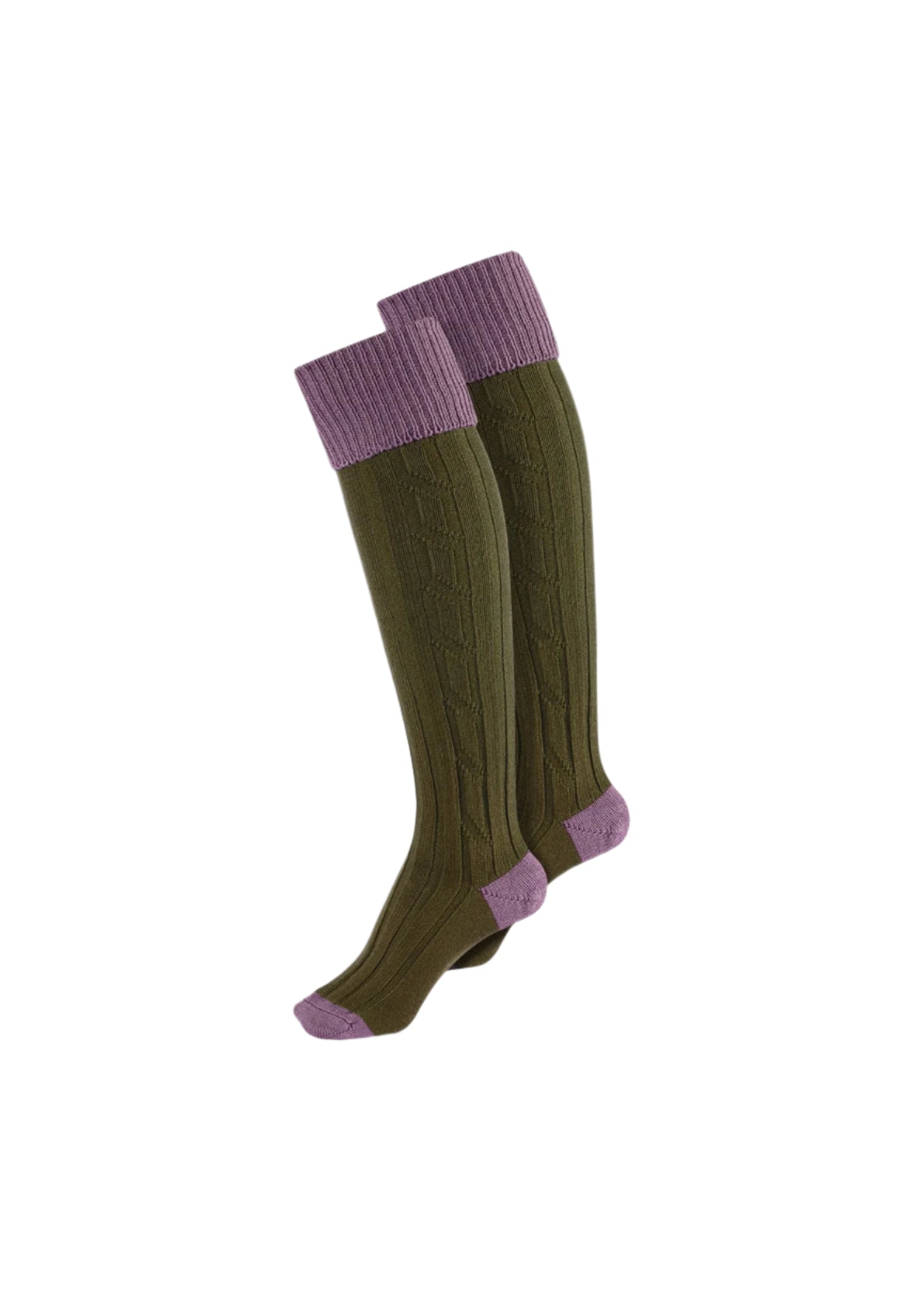Combrook Lilac & Olive - Jaktstrumpor i Ull