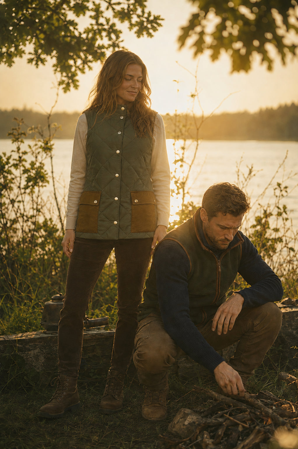 Countryman Fleeceväst - Dark Olive