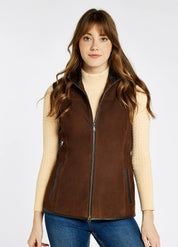 Dubarry Kingston Leather Gilet - Walnut