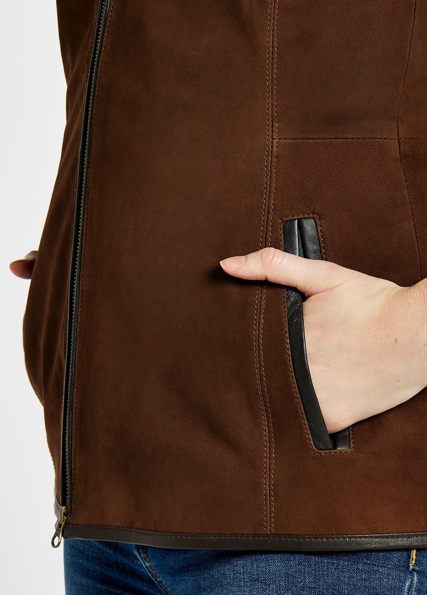 Dubarry Kingston Leather Gilet - Walnut