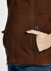 Dubarry Kingston Leather Gilet - Walnut