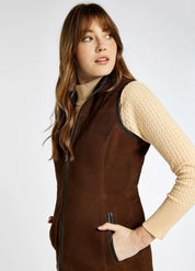 Dubarry Kingston Leather Gilet - Walnut