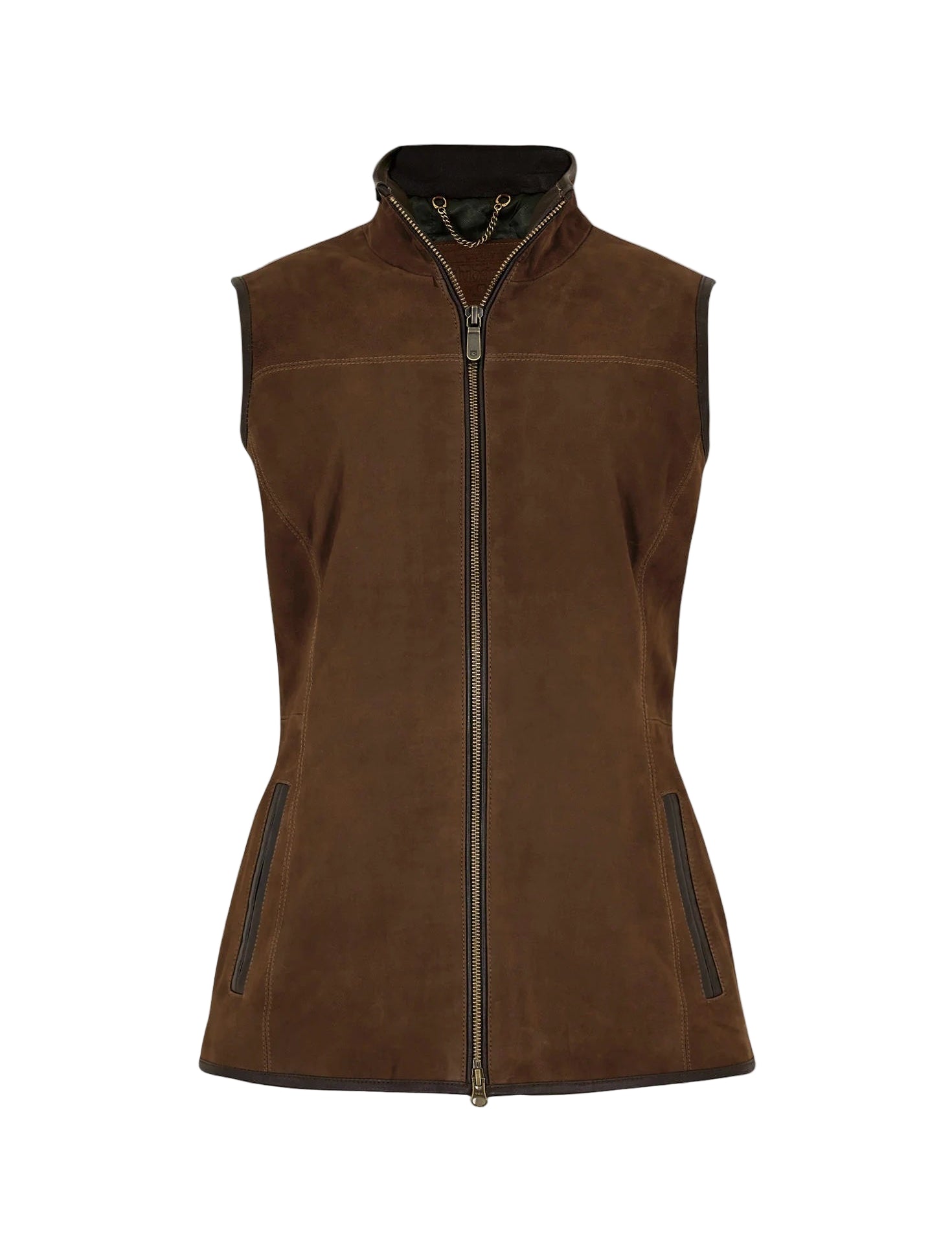 Dubarry Kingston Leather Gilet - Walnut