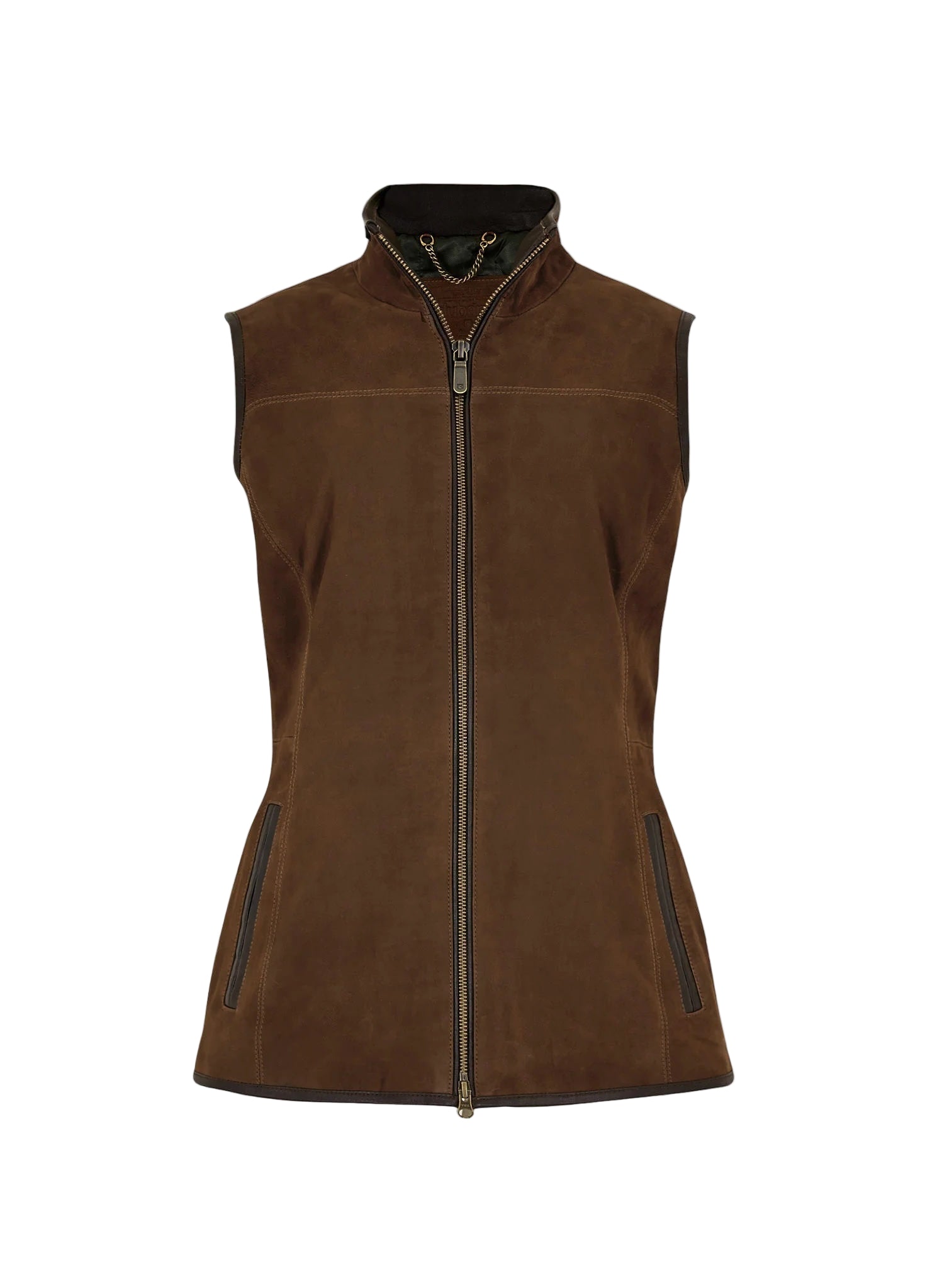 Dubarry Kingston Leather Gilet - Walnut